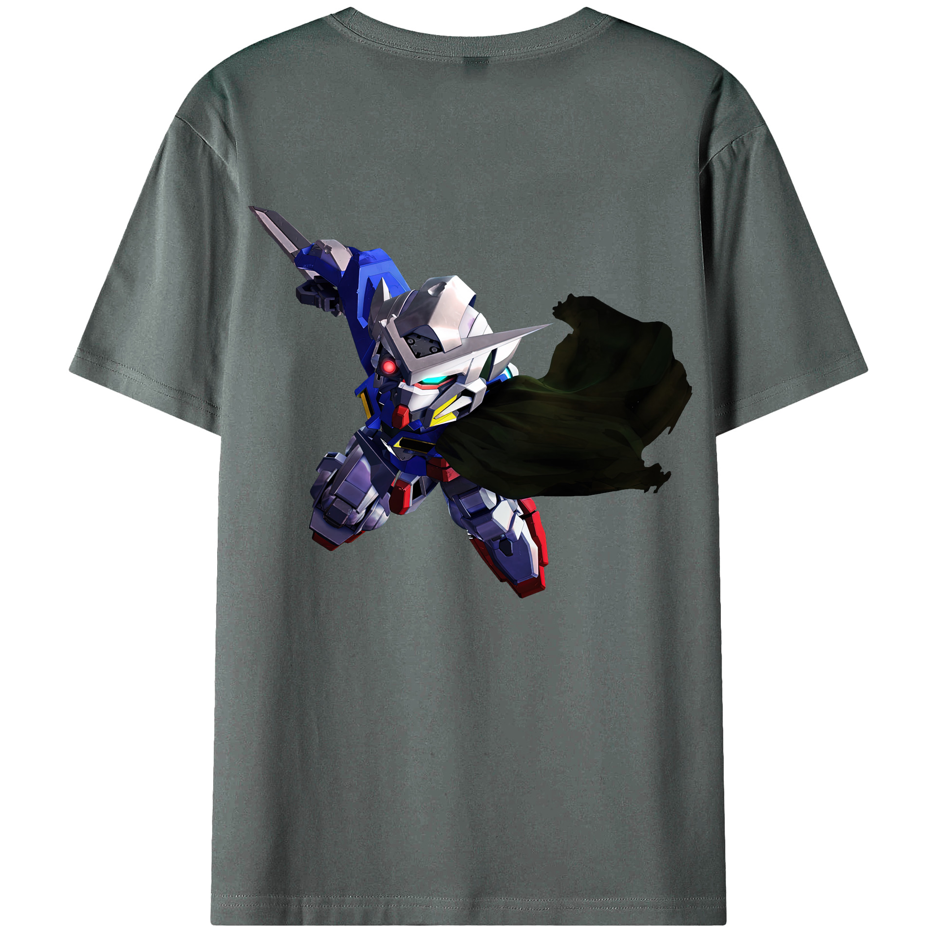 （画像用） 機動戦士ガンダム Mobile Suit Gundam 綿100％ メンズ半袖Tシャツ（バックプリント） 通気性